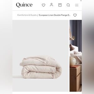 Quince European Linen Double Flange Duvet
